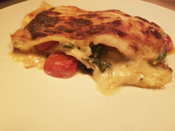 Lasagne met gerookte zalm